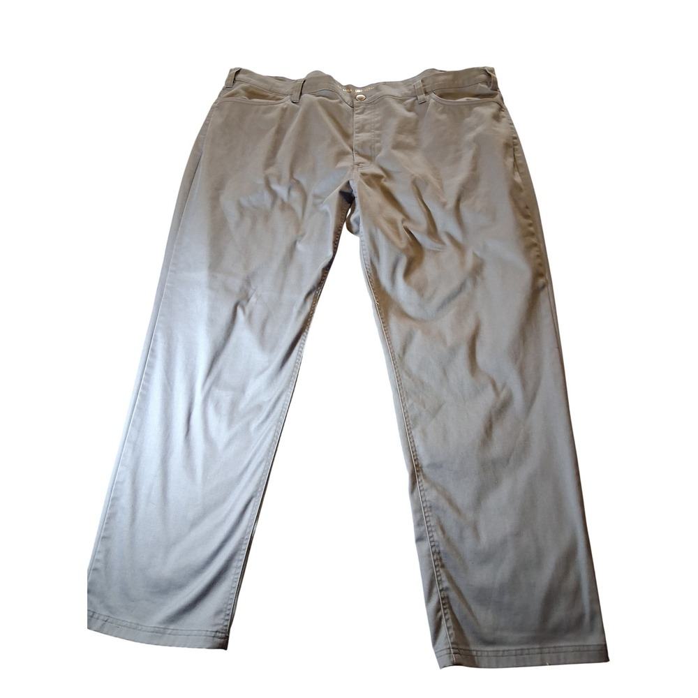 Oak Hill DXL Mens Straight Fit Tech Pants Blue Gray 48x32 Performance Chino
